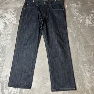 AGAVE DENIM Pragmatist Dark Wash Straight Leg Jeans Mens Size 35